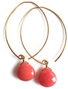 earrings . faceted briolette core