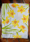 flower sack tea towel . daffodils