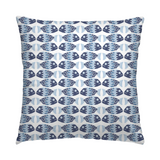artisan pillow case 22 inch . fish
