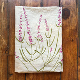 flower sack tea towel . lavender