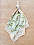 flour sack tea towel. peace signs