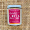 candle . seasonal soy wax . cranberry, clove + orange peel