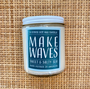 candle . soy wax . Make Waves