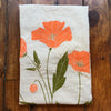 flower sack tea towel . California poppy
