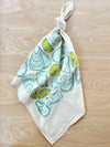 flower sack tea towel . oysters