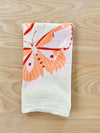 flower sack tea towel . butterflies