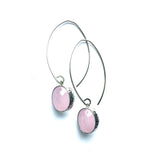 last call . faceted oval bezeled earrings