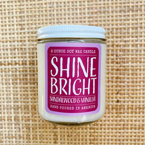 candle . soy wax . Shine Bright