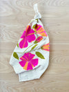 flower sack tea towel . hibiscus