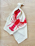 flour sack tea towel . lobsta
