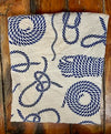 flower sack tea towel . nautical knots
