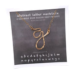 necklace . abstract letters