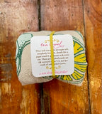 flower sack tea towel . oysters
