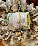 flower sack tea towel . oysters