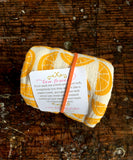 flour sack tea towel . lemons©